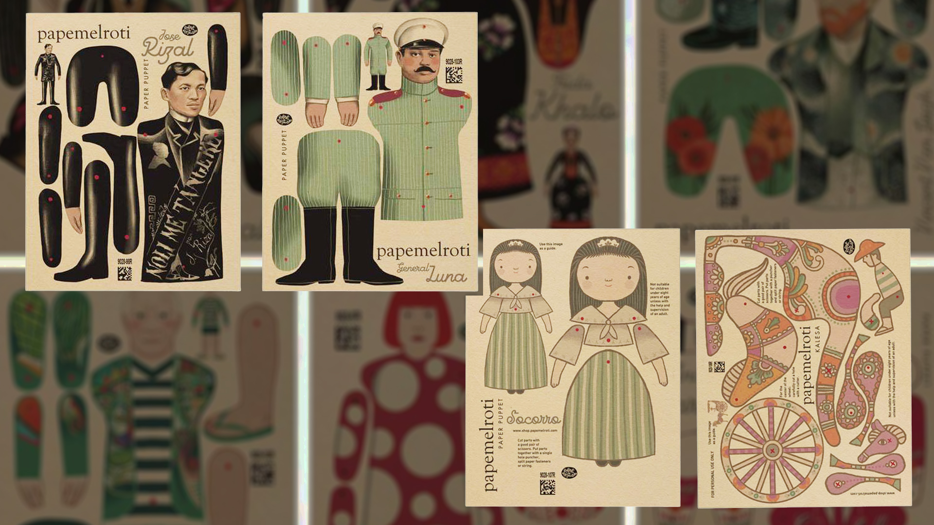 Artist creates Jose Rizal, Antonio Luna paper puppets for Filipiniana